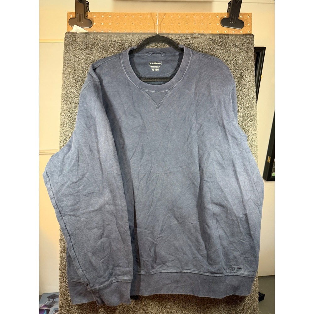 L.L. Bean Sweatshirt Mens XL Blue Traditional Fit Crewneck Long Sleeve Pullover